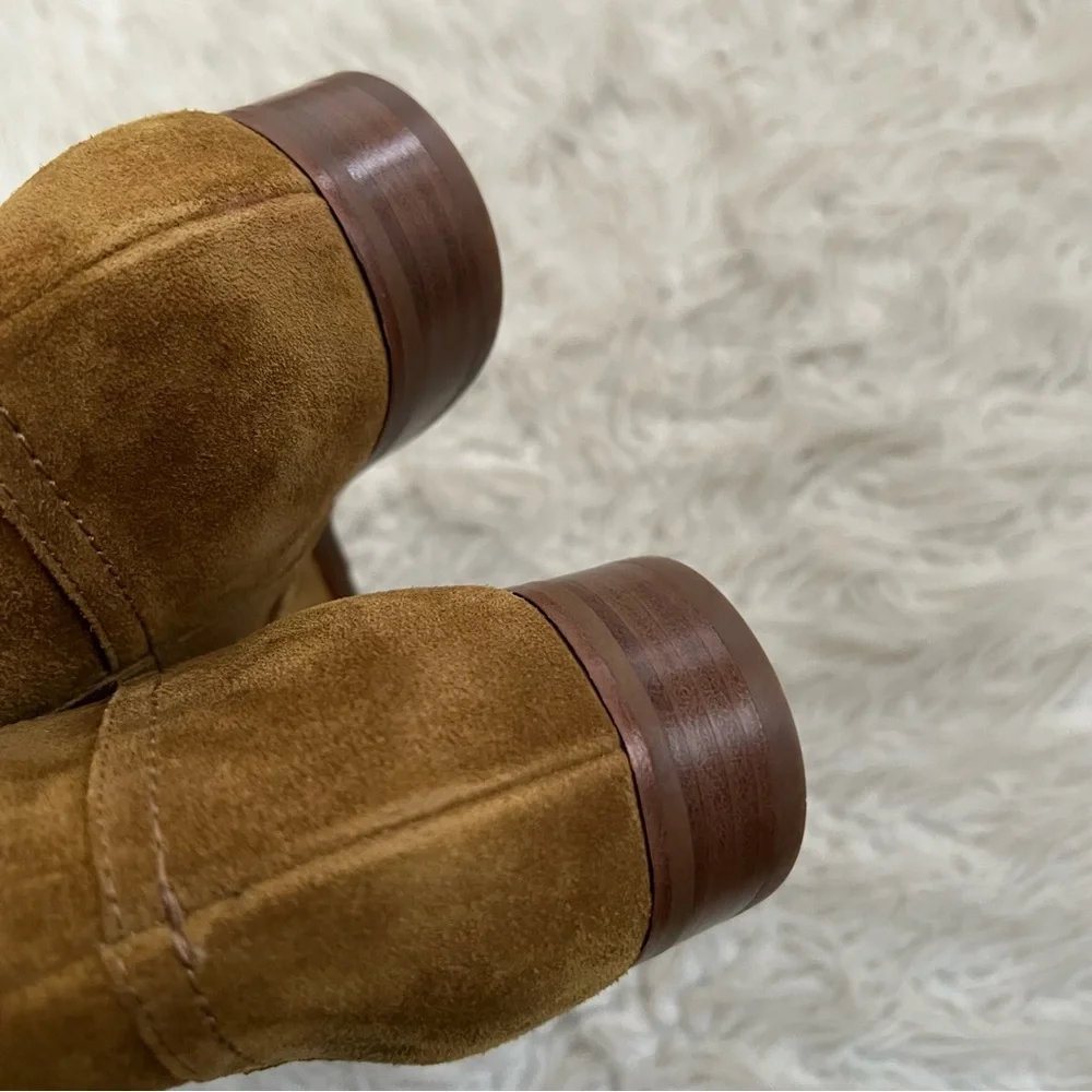 Sezane Billie Low Ankle Boots - Taupe Suede - Picture 5 of 8